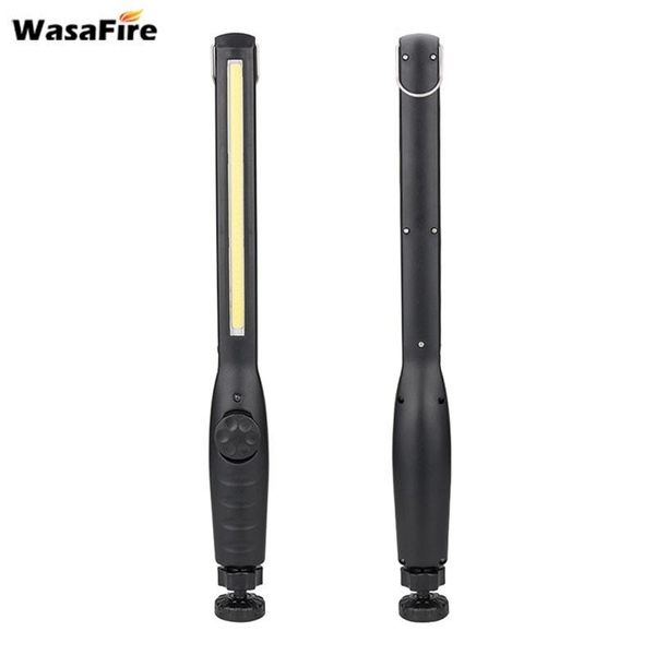 

wasafire 2pcs/lot usb rechargeable cob led work light torch 1*cob strip night lamp for car repair camping flashlights torches