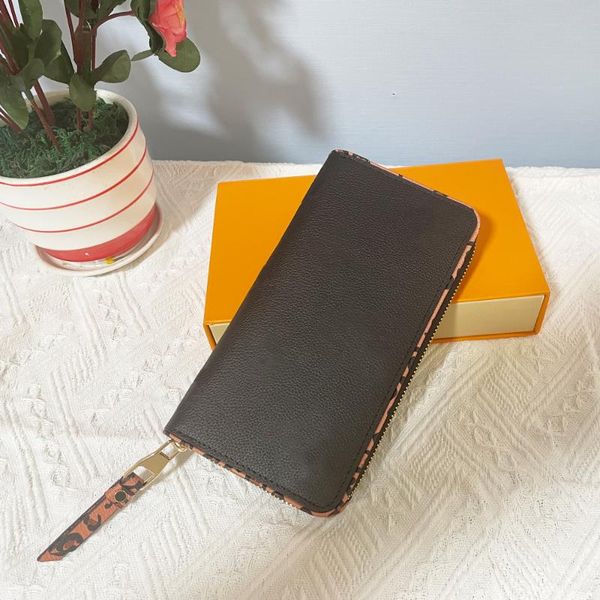 

wallets long ladies wallet 100% genuine leather designer zipper bill entrainment gift box luxury clutch, Red;black