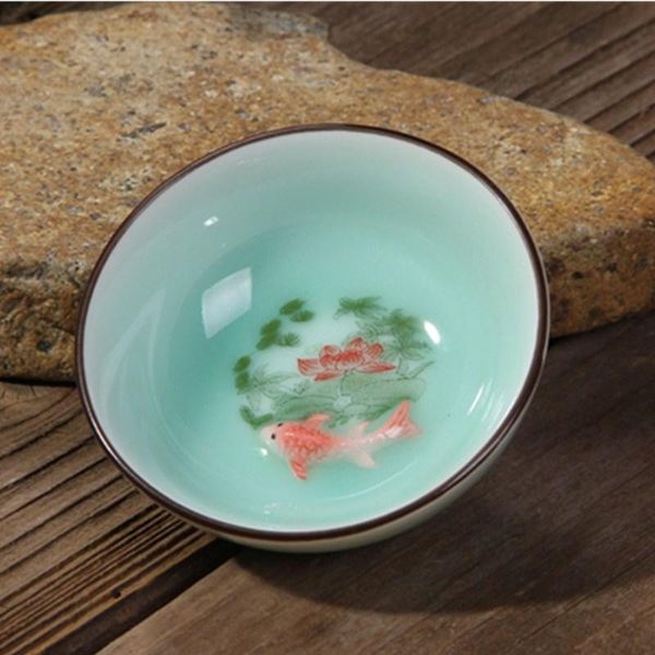 

water bottles oussirro 1pcs hand-painted fish exquisite ceramic teapot kettles cup porcelain chinese set drinkware