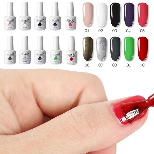 

15 ml gel polish set all for manicure semi permanent coat uv led gel varnish soak off nail art nail polish, Red;pink