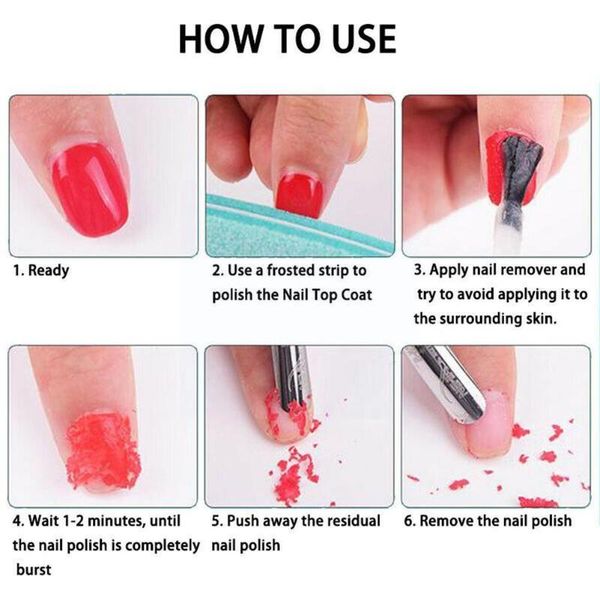 

nail gel 15ml magic remover fast clean permanent mins polish within remove coat 2-3 uv soak off base n m7k9, Red;pink