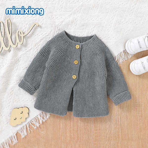 

baby sweaters knitted newborn infant boys girls jackets & coats autumn button up long sleeves toddler kids knitwear 0-18m y1024, Blue