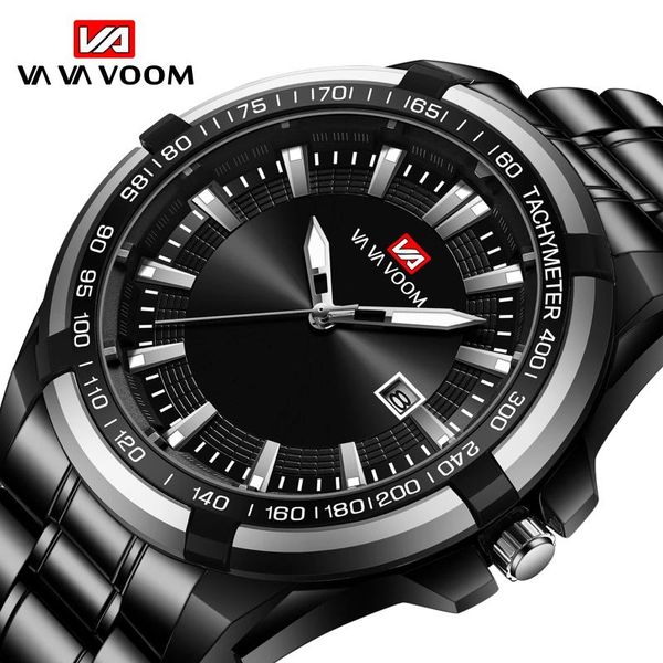 

wristwatches 2022 silver black men sports watch casual fashion luminous pointer stainless steel waterproof calendar quartz men's watche, Slivery;brown