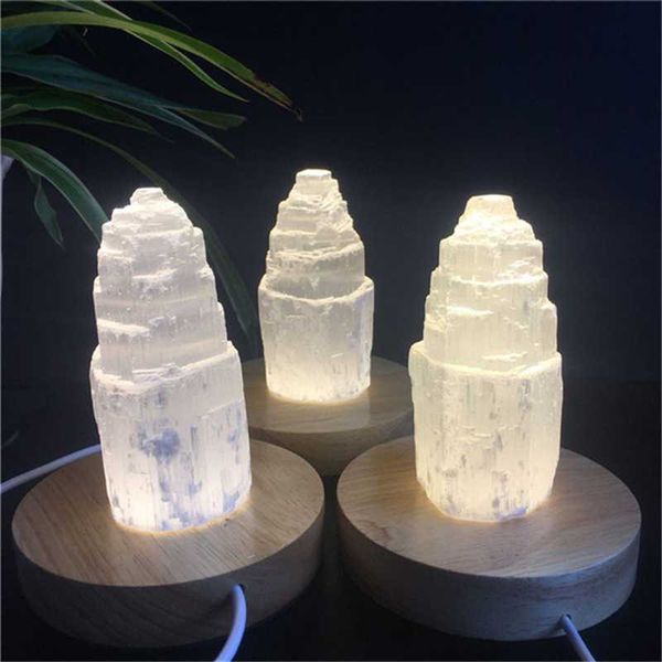 

natural white selenite tower big size hand carved crystals stone for healing reiki decorative objects & figurines