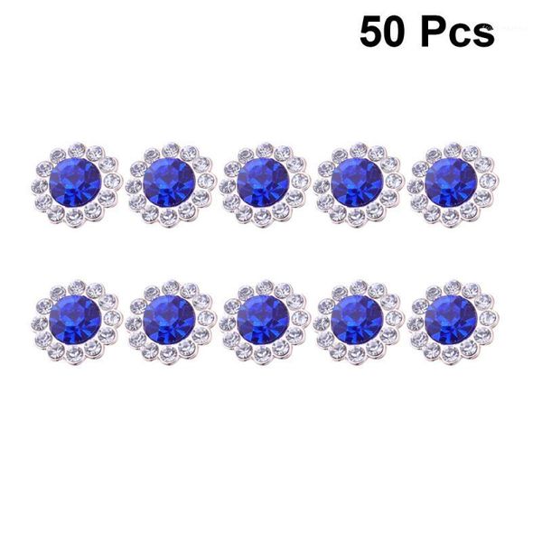 

abs ornament diy accessories exquisite flower shape glue on embellishment for hairband craft decoration (blue)1