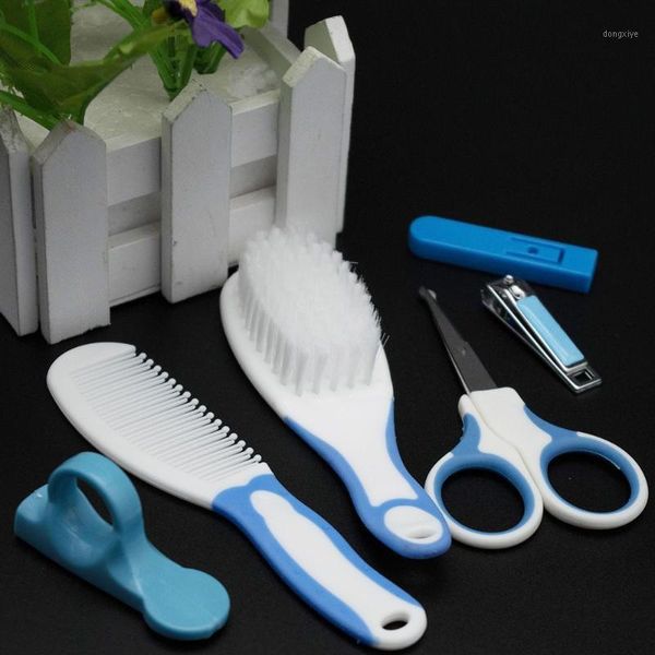 

lot 6pcs lovely born baby kids nail clippers file set scissors kit comb brush1
