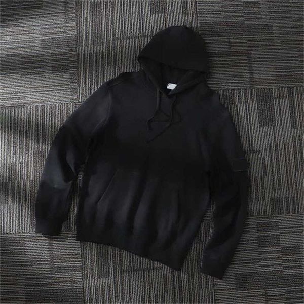 

mens hoodies sweatshirt autumn and winter italy style couple thickening hoodie casual badge pullover long sleeve color 1cs3, Black
