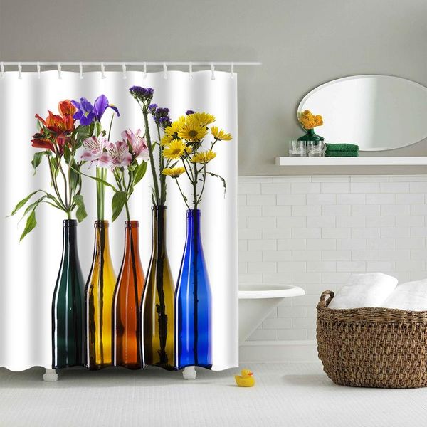 

shower curtains selling flower arrangement art nordic style curtain hook natural landscape home decoration bathroom