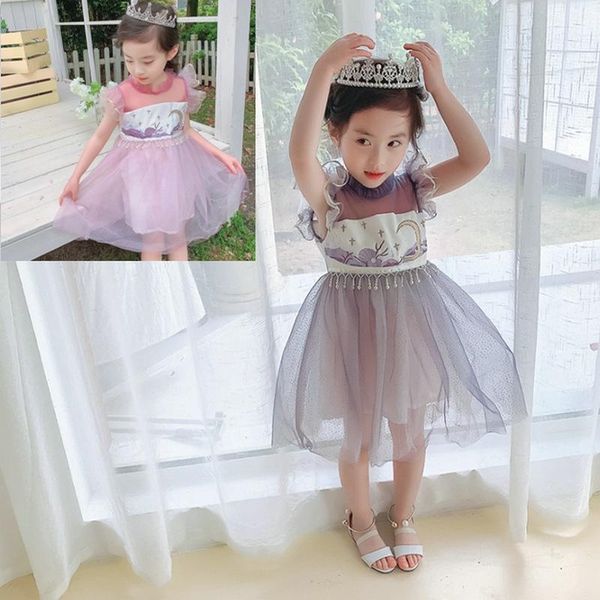 

girl's dresses summer kids girls princess tutu dress, Red;yellow