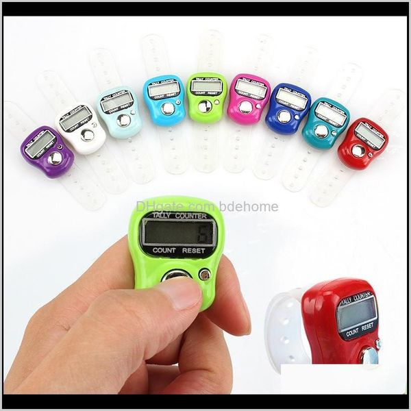 

other fashion aessories drop delivery 2021 finger hand band screen tally electronic lcd digital counter mini ring hold head count tasbih tas, Silver