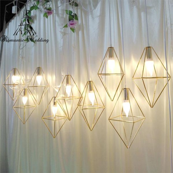 

party decoration wedding props wrought iron 9 diamond shape chandelier