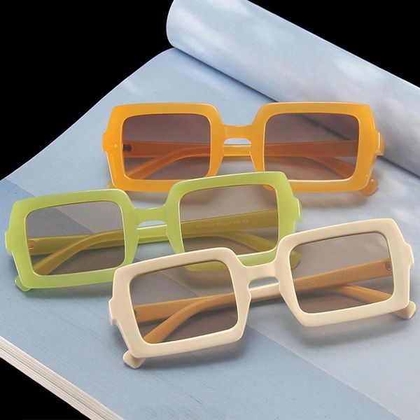 

sunglasses 2021 brand square glasses personalized cat eyes colorful trend versatile uv400 oculos de, White;black