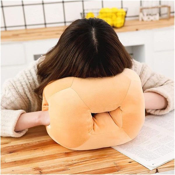 

pillow cube nap sleeping for office bread neck with hand warmer kid school vote on table creative gift boy