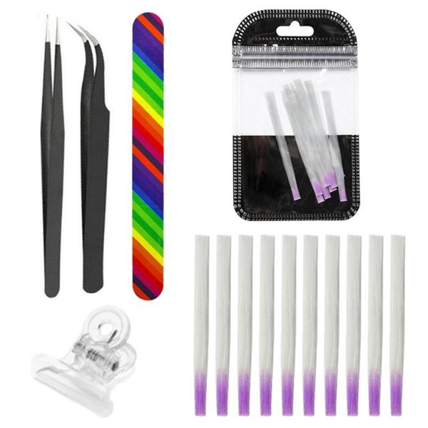 

nail art kits 10pcs silk fiber optic for extension form non-woven uv gel building manicure tools mpwell
