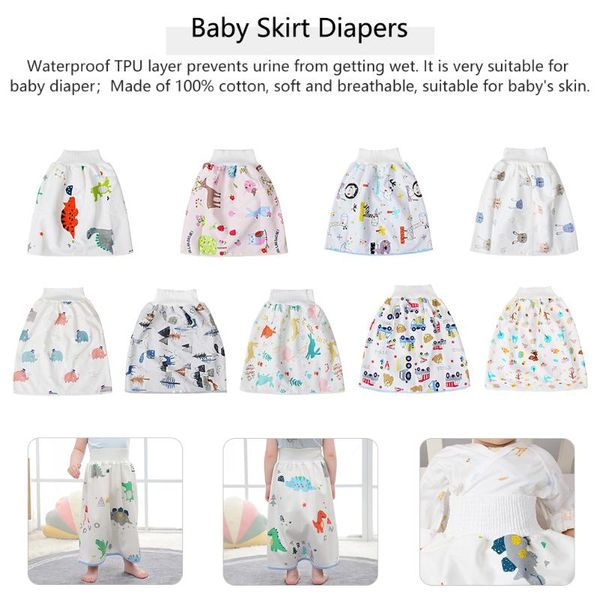 

cloth diapers cute cartoon baby skirt reusable nappies diaper washable infants children cotton training pants panties nappy