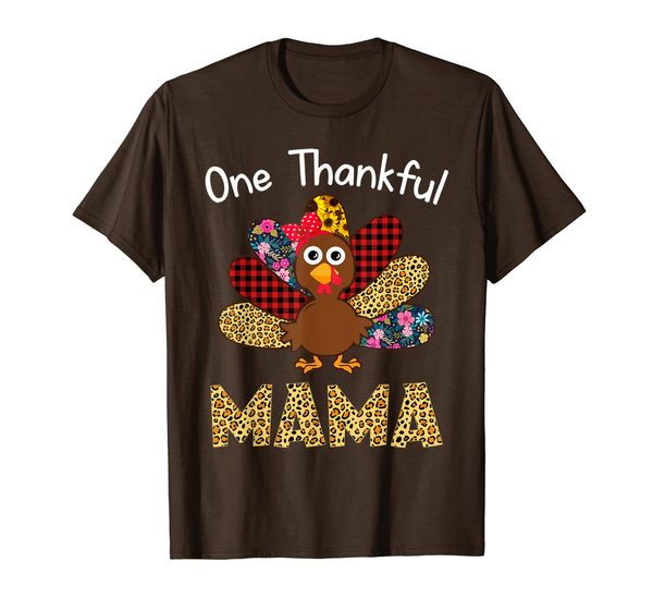

one thankful mama turkey thanksgiving matching family t-shirt, White;black