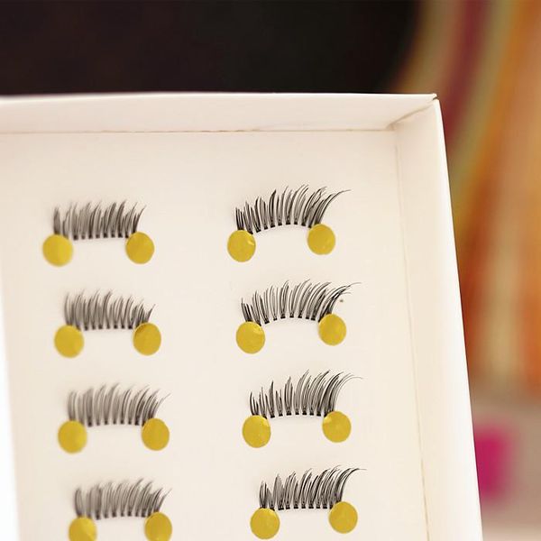 

false eyelashes natural naked makeup novice short daily plain face light transparent stem eye tail half