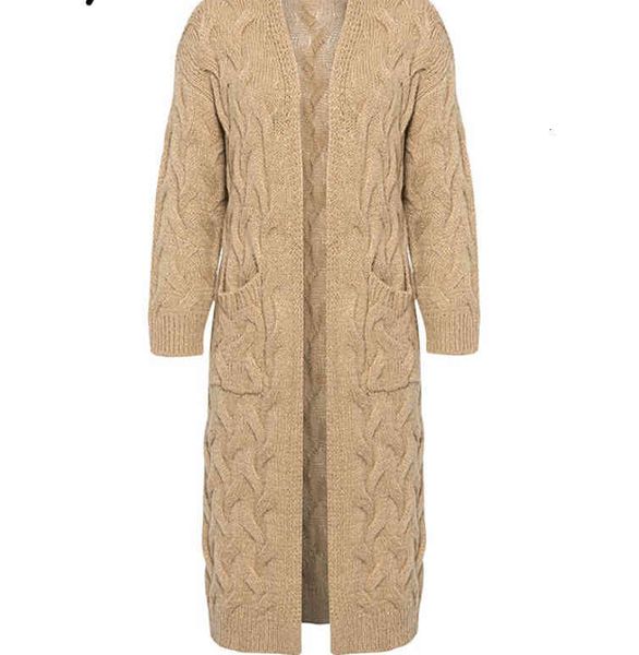 

winter vintage mohair long cardigan women sweaters female sleeve pocket cardigans casual trench coat, Tan;black