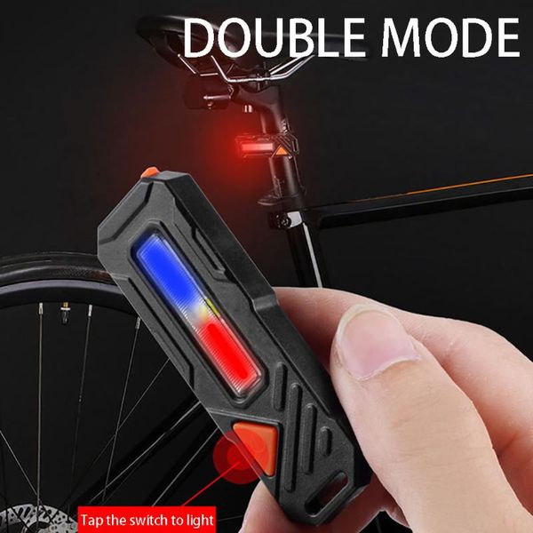 

waterproof usb rechargeable bicycle tail light ultra bright 6 lighting modes red/white led bike safety flash lamp lights