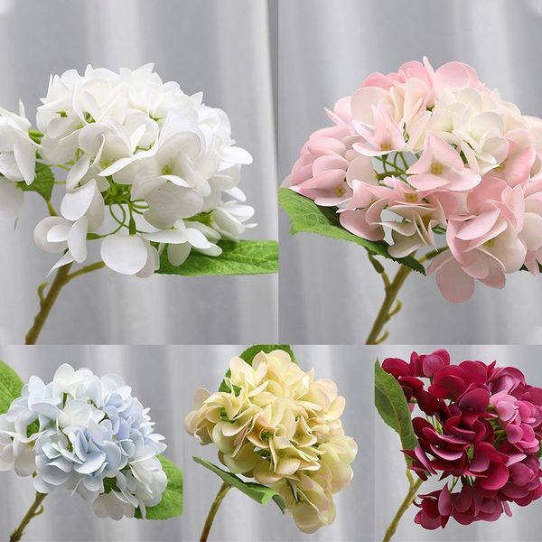 

decorative flowers & wreaths creativity home decor 11fork floral hydrangea silk emulational flower handmade brocade ball simulation decorati