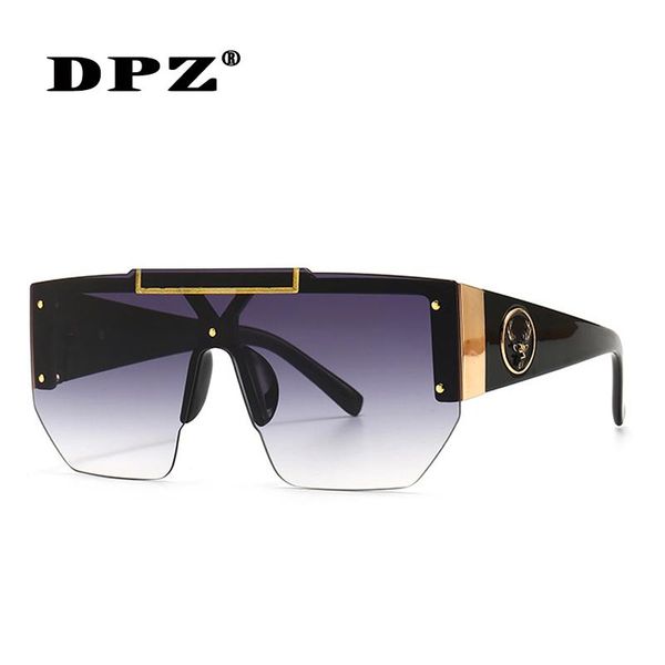 

sunglasses 2021 dpz fashion integrated men women retro vintage uv400, White;black