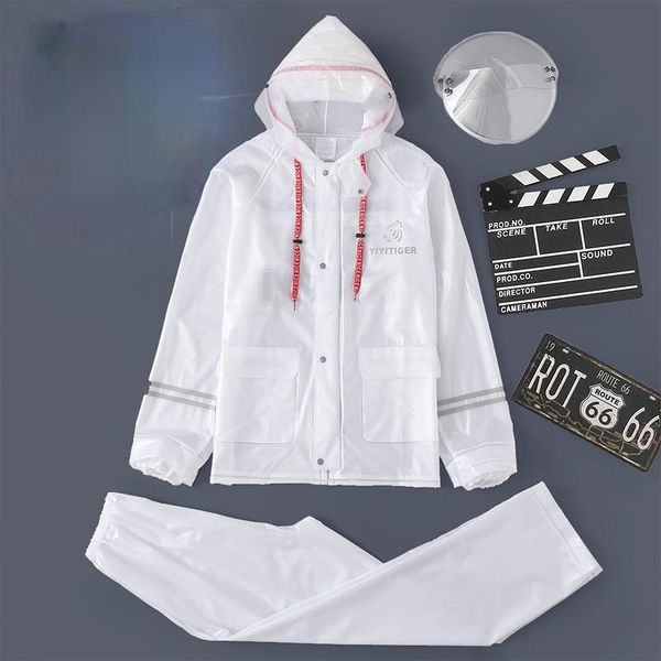 

raincoats camping aesthetic raincoat women waterproof transparent hiking white regenjacke outdoor product ei50rc