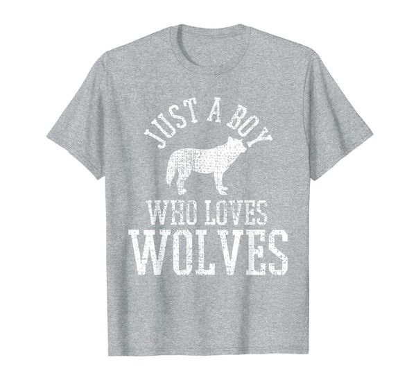 

wolf t shirt just a boy who loves wolves tee, White;black