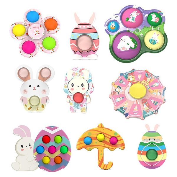 

new fidget toy keychain simple dimple anti-stress easter bubble children's toy gift