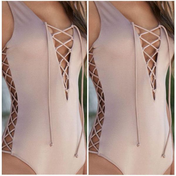 

one-piece suits swimwear women bandage swimsuit one piece monokini beach bikini swimsuits woman feminina biquini