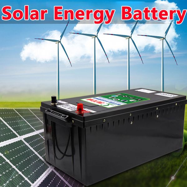 Batteria agli ioni di litio personalizzata 12V 100Ah/150Ah/200Ah/260Ah/300Ah/400Ah BMS integrata per camper a energia solare + caricabatterie