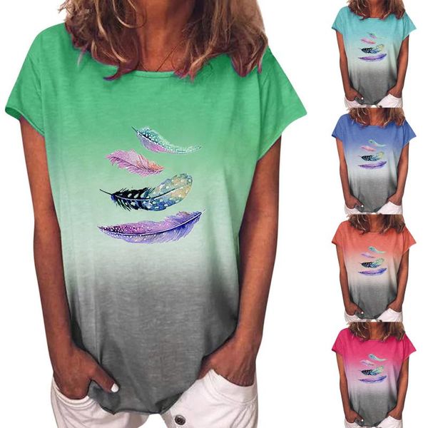 

women's blouses & shirts fashion women dandelion print short sleeve clothes summer casual harajuku comfortable, White