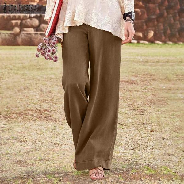 

women's pants & capris fashion high waist wide leg women casual solid long trousers female elegant pantalon plus size loose palazz, Black;white