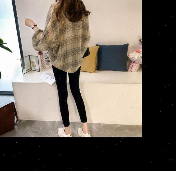 

brand size plus women blouses long sleeve button plaids baggy loose cool design blouse  4xl, White