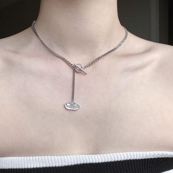 

chains mixed geometric tassel ball clavicle chain south korea east gate s925 pure silver women's simple niche net red necklace