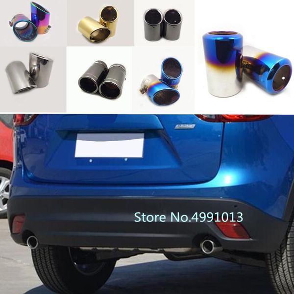 

manifold & parts for cx-5 cx5 2013 2014 2021 car styling protect rear cover muffler pipe outlet dedicate exhaust tip tail