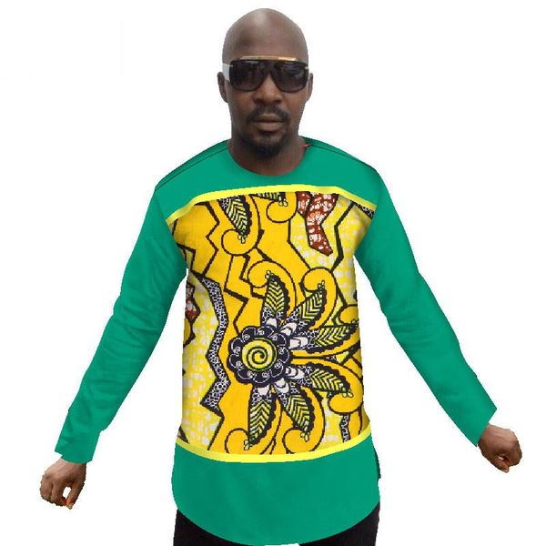 

men's casual shirts fashion long sleeve shirt men slim fit dashiki african print mens clothing wyn44, White;black