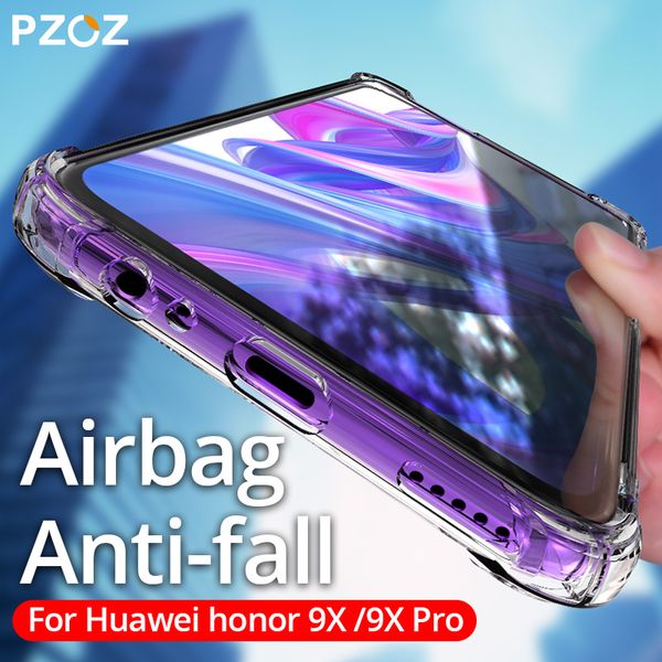 Para Huawei Honor 9x Pro Exibir 10 Lite Case Silicone à Prova de Silicone TPU TPU Transparente Honra V10 View10 Honor10 v 10 Capa Suave