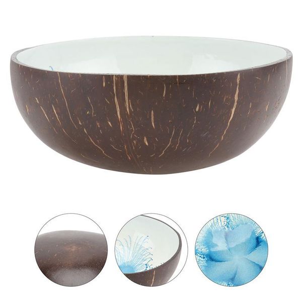 

1pc delicate coconut shell bowl porch keys receiving plate home decoration bowls