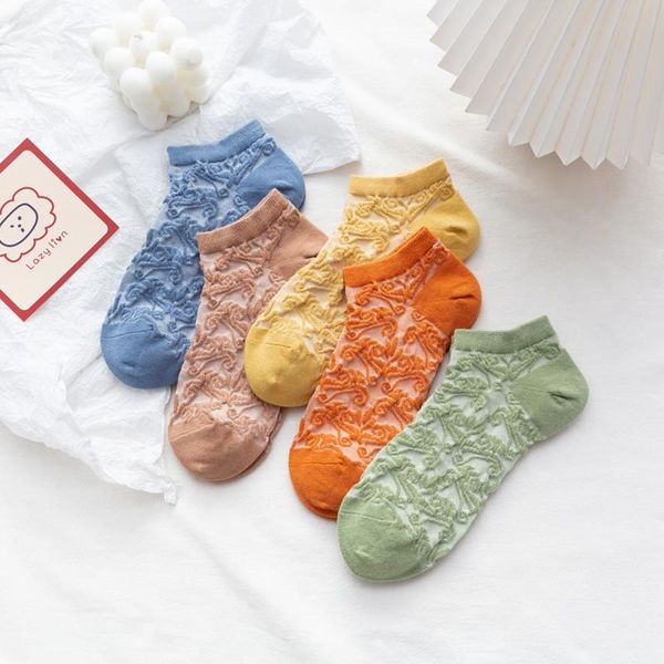 

socks & hosiery spring summer sales japanese vintage relief rose women boat sweet colored floral cotton girl, Black;white
