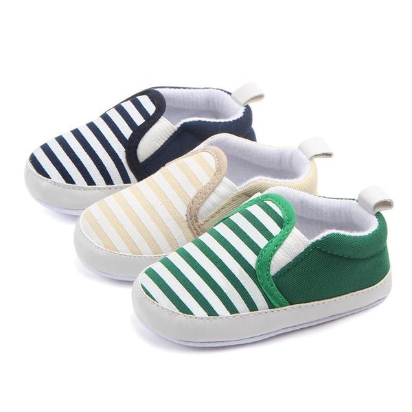 

first walkers baby boys shoes infant slip-on toddler striped canvas sneaker
