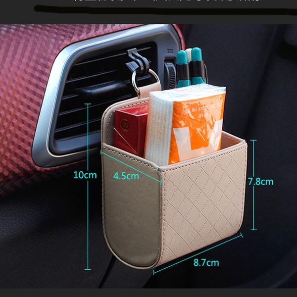 

car organizer vent mobile phone holder storage bag pu leather for 206 207 208 301 307 308 407 2008 3008 4008