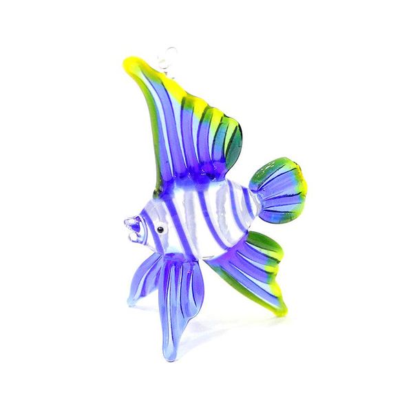 

decorative objects & figurines murano glass ocean fish mini figurine pendant colorful cute vivid sea animal craft ornament hanging aquarium
