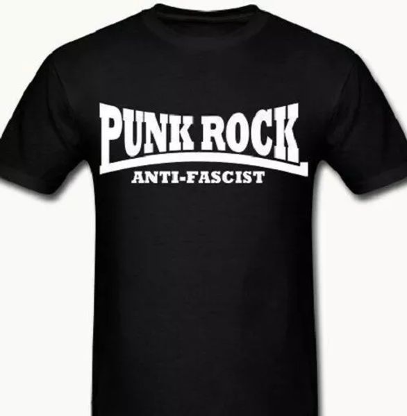 

Punk Rock Anti Facists Antifa T shirt tee Rock Music Protest anarchy anarchist, White;black