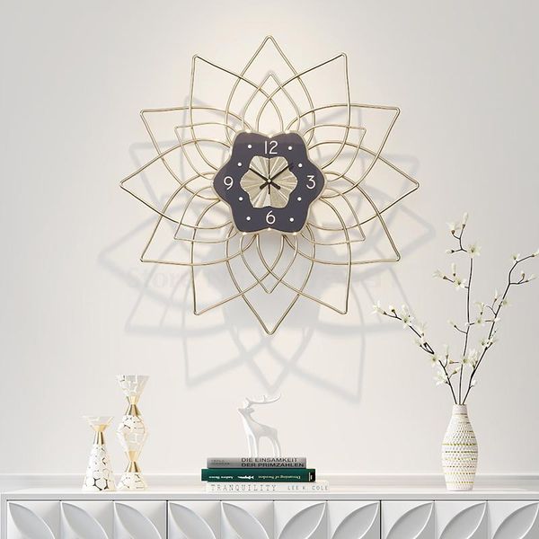 

wall clocks nordic clock living room creative fashion simple personality home hanging table quartz art 20 inches