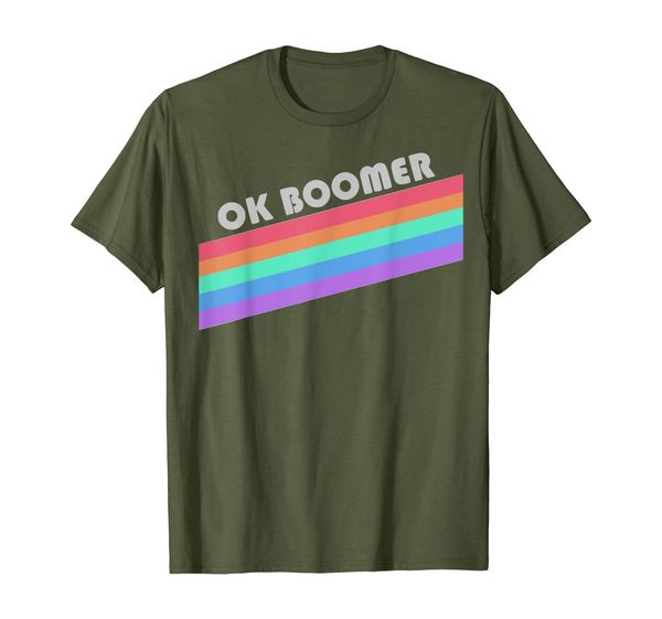 

ok boomer millenial baby snowflake anti-boomer meme t-shirt, White;black