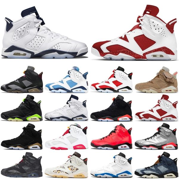 

wholesale men 6s basketball shoes 6 jumpman bordeaux unc electric green british khaki carmine hare midnight navy red oreo sports sneakers me
