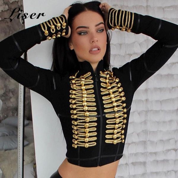 

women's jackets liser 2021 summer women button zippers bodycon elegant evening party black jacket vestidos wholesale, Black;brown