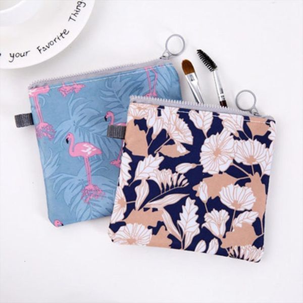 

women cartoon flamingo cosmetic travel bags makeup purse case zipper make up bath organizer storage pouch toiletry beaut kit