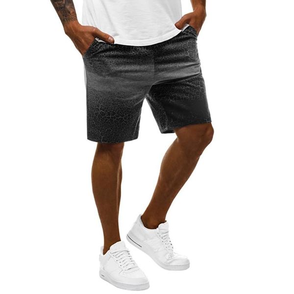 

men's summer gradient pants pockets inside training running sports short shorts, White;black