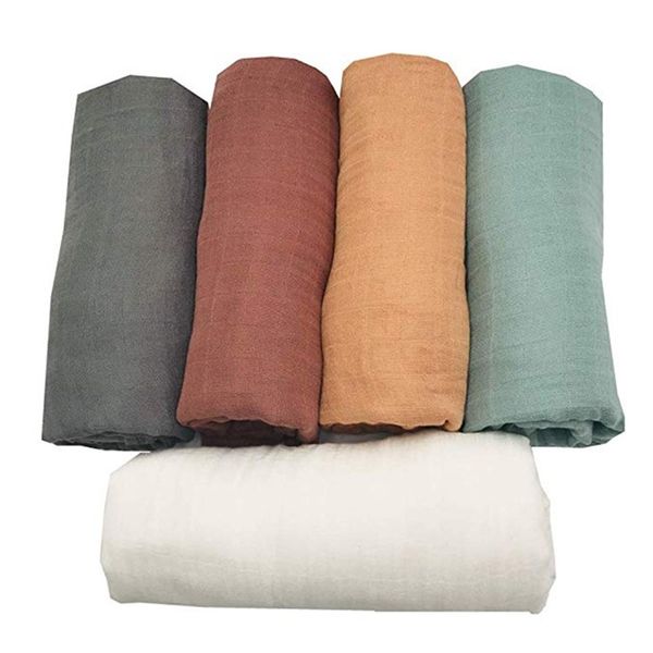 70 fraldas de algodão de bambu swaddle cobertores de musselina qualidade melhor do que algodão bebê multiuso cobertor infantil envoltório y201009 2012 y23265259